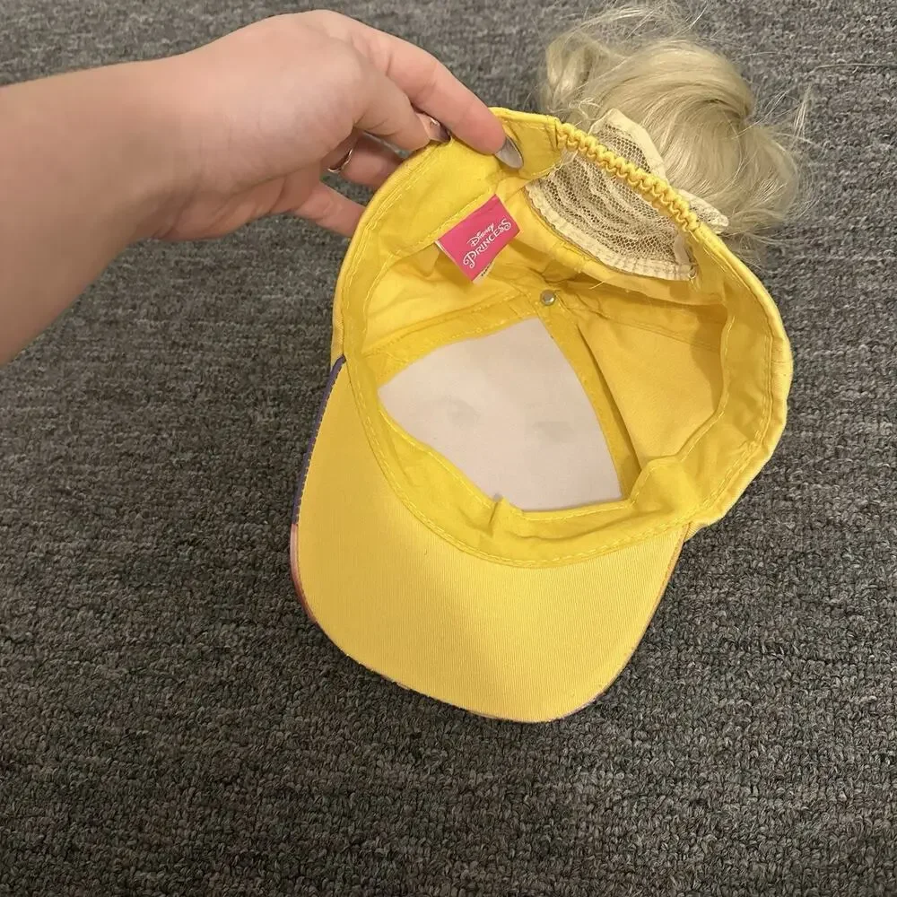 Girls Disney Princess Rapunzel Baseball Cap with Faux Hair